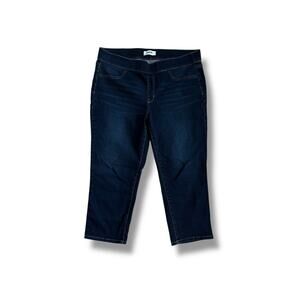 Sonoma Dark Blue Pull On Stretch Denim Ankle Jeggings Women's ~16